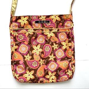 Ju-Ju-Be Pink/Orange/Brown Paisley Floral Lightweight Everyday Tote Bag